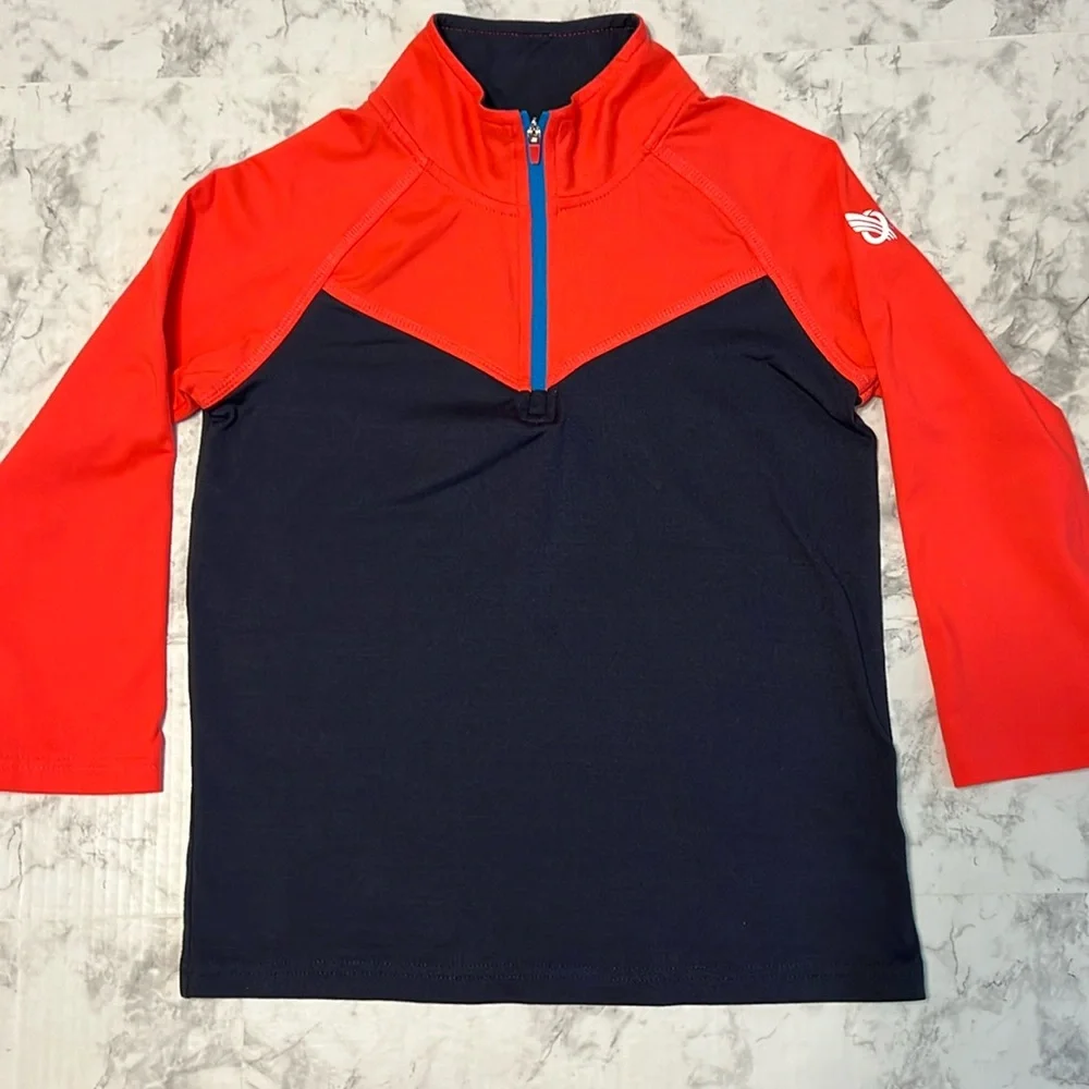 Boys Osh Kosh B’Gosh Athletic Zip Up Size 6 Black/Red